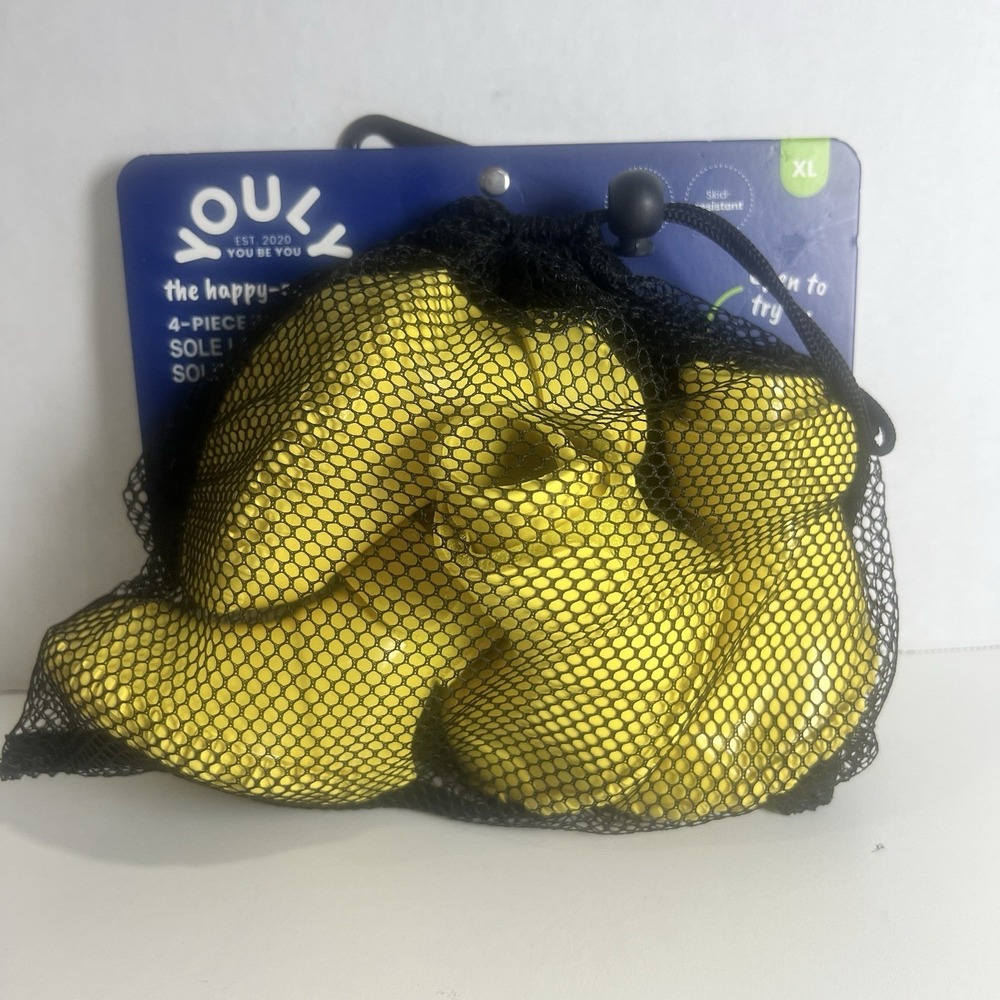Youly Yellow Silicone Dog Rain Boots Size XL Water Resistant Skid Resistant
